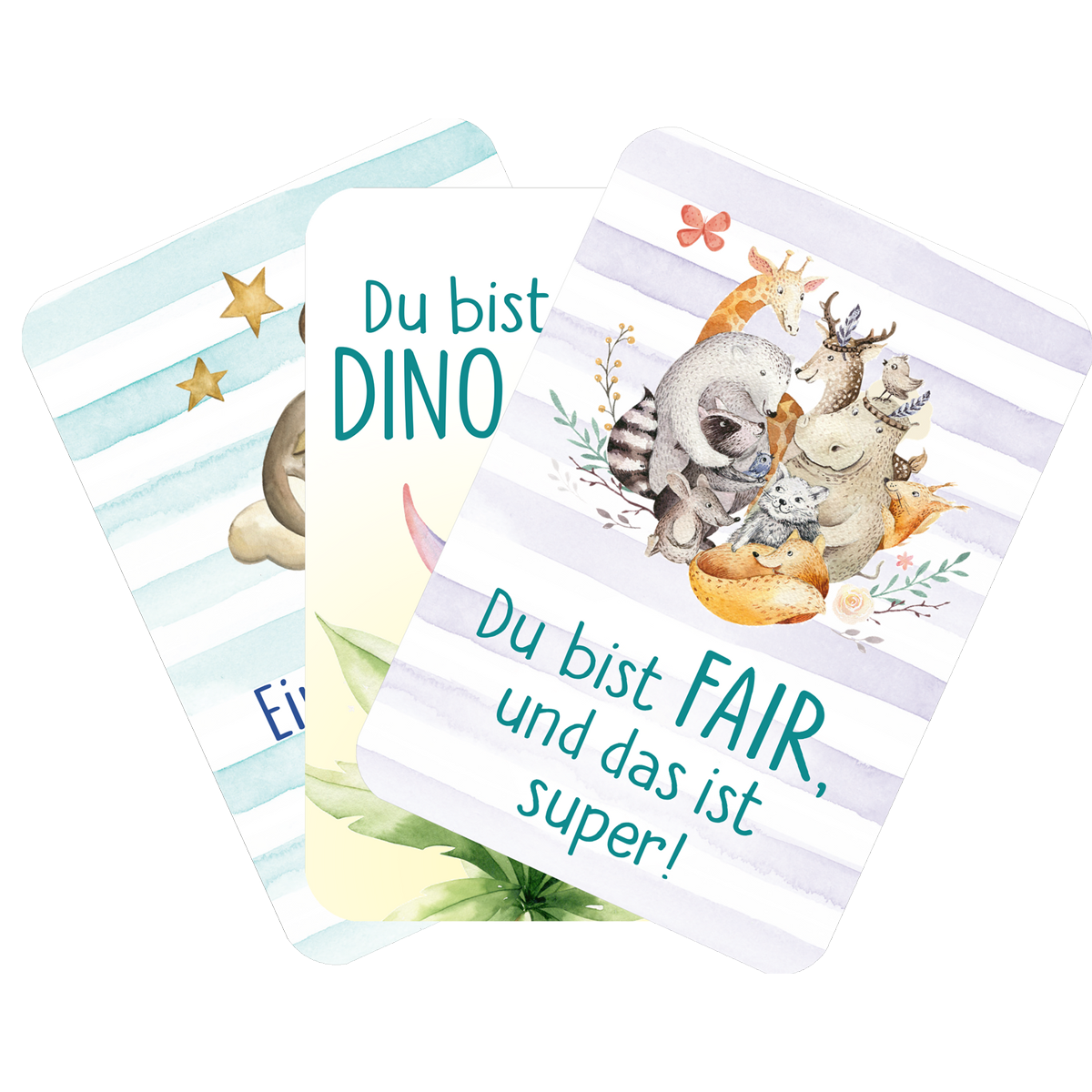 drei karten aus dem Set