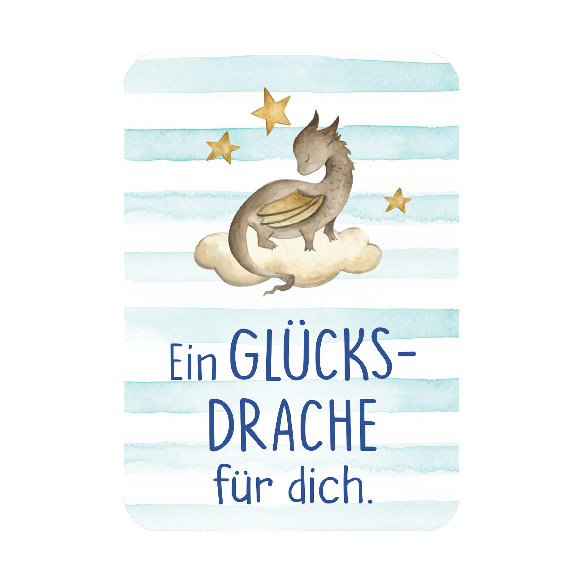 Karte mit "ein Glücksdrache für dich"