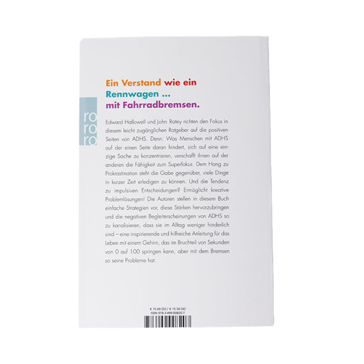 ADHS ist kein Makel (Taschenbuch) - Rückseite