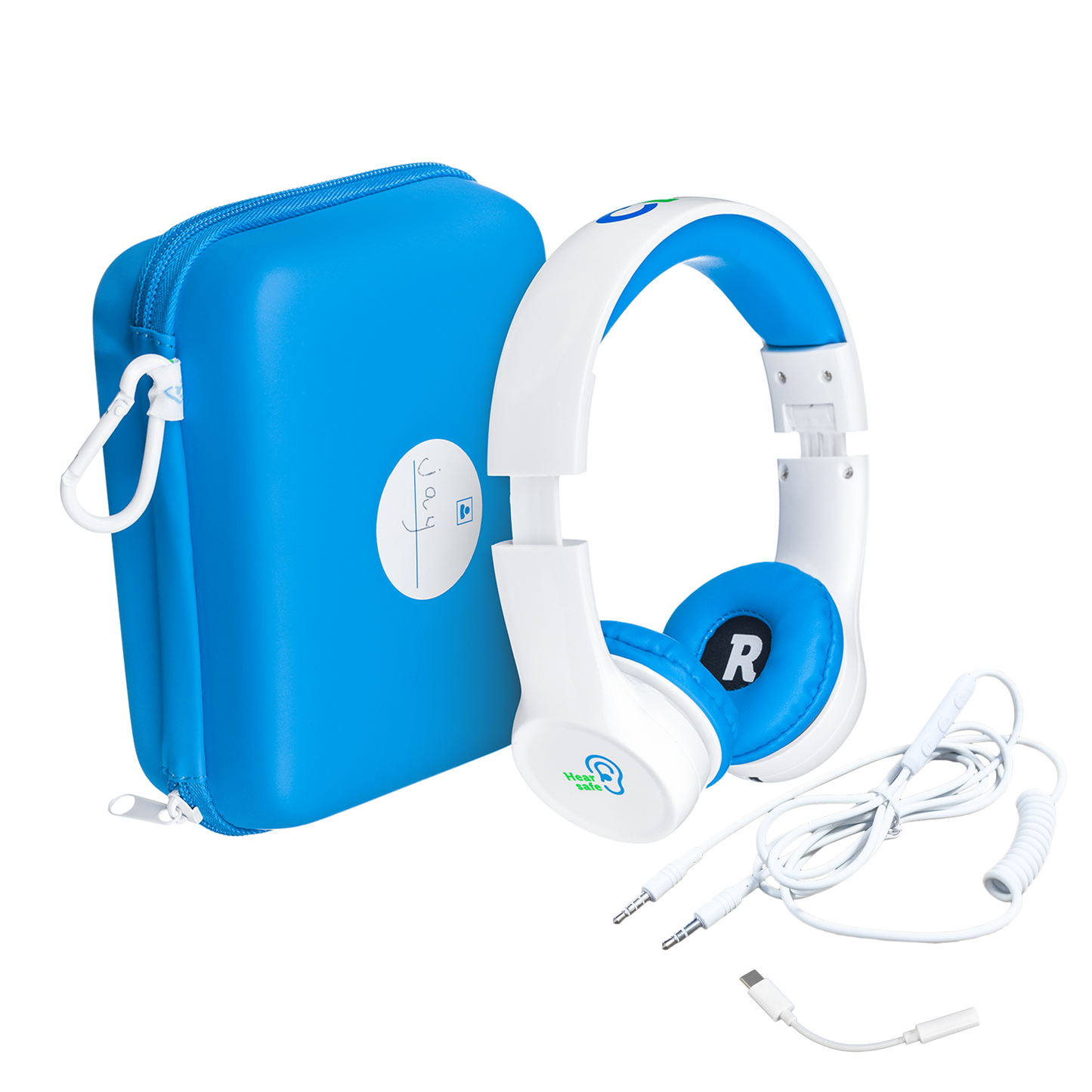 Clevy Hearsafe Blau Jack 3.5mm und USB-C