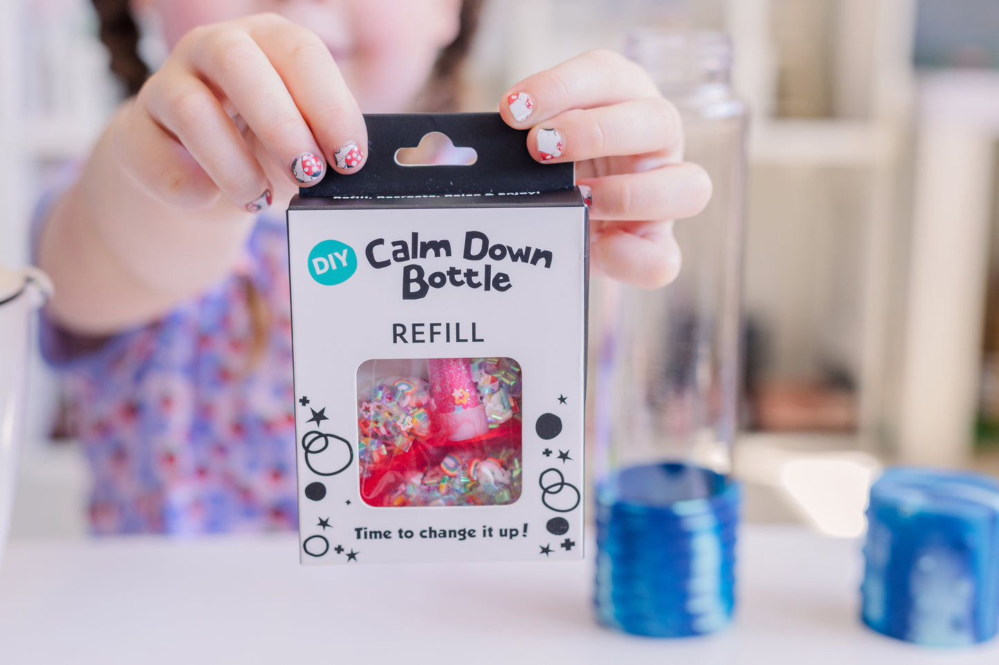 DIY Calm Down Bottle Nachfüllset - Rainbow