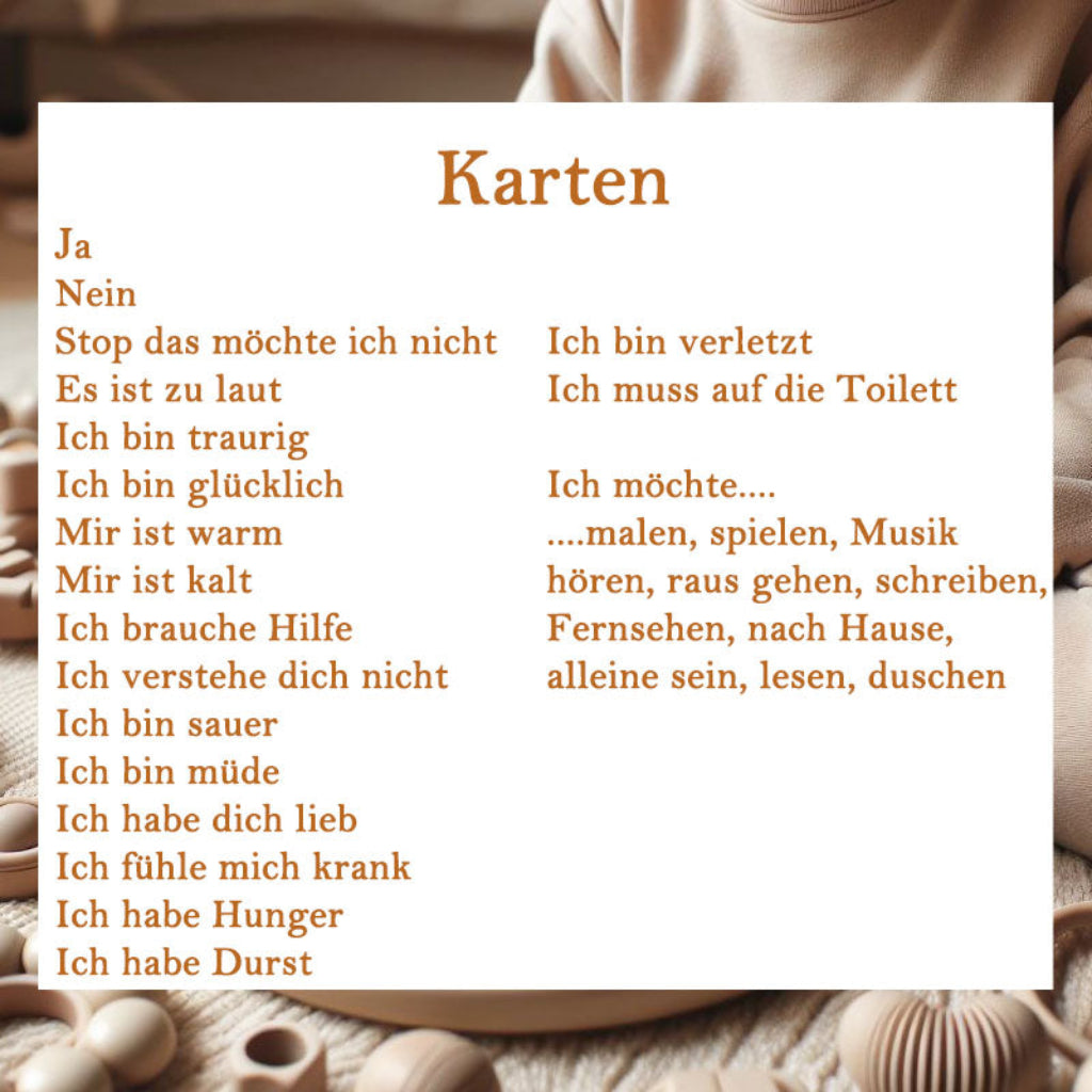 Kommunikationskarten - Auflistung