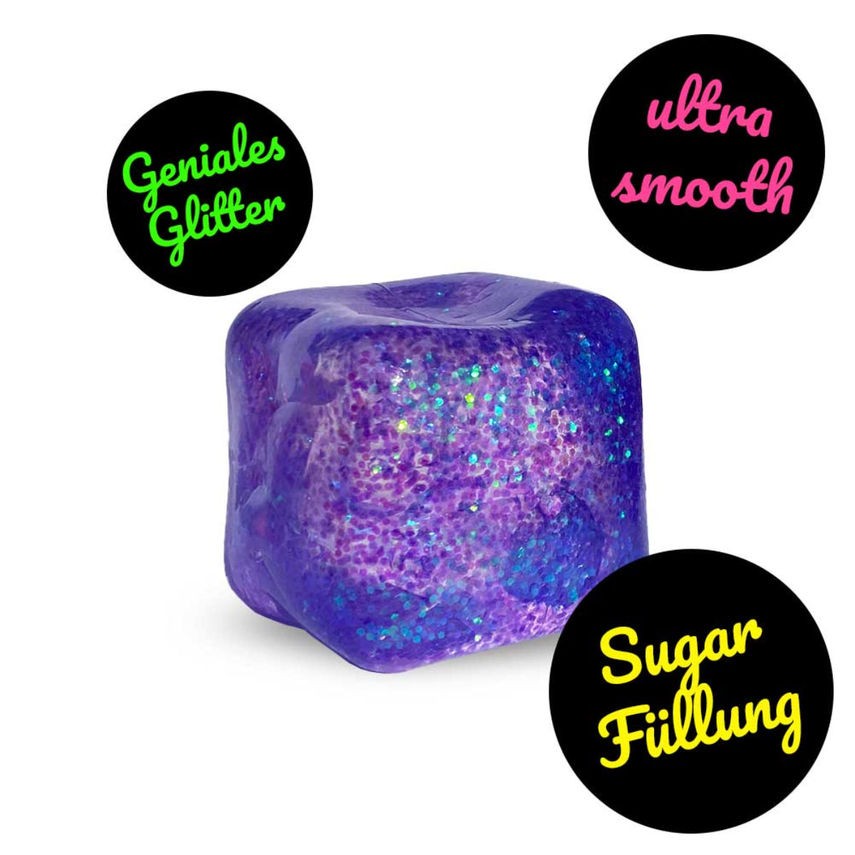Sugar Mellow Glitter Quetschball - Drücken, Pressen, Werfen