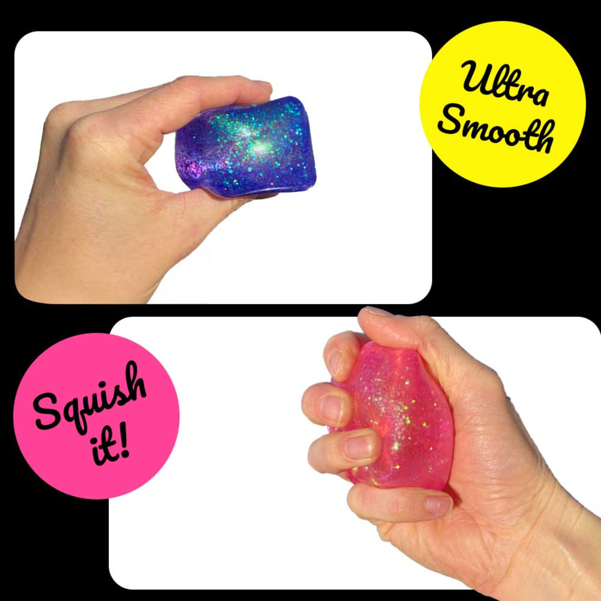 Sugar Mellow Glitter Quetschball - Drücken, Pressen, Werfen