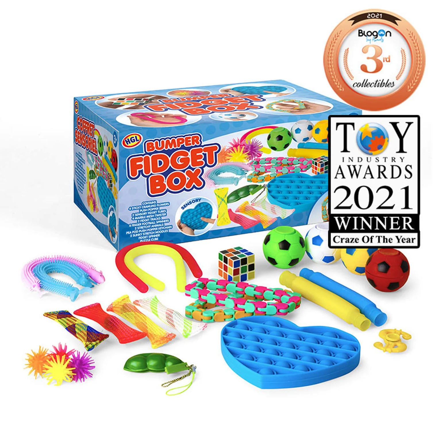 Fidget Bumper Box (24er Set) – Stressabbau & Spielspaß pur – Loris Shop