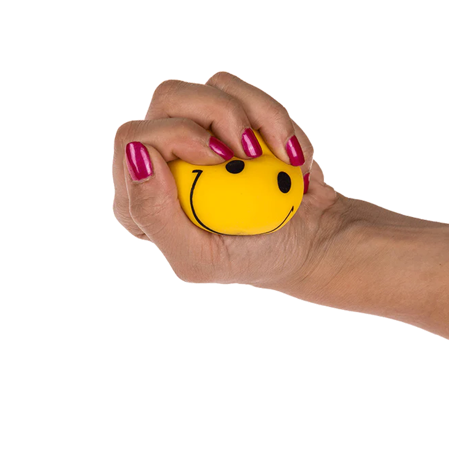 Hand drückt Stressball