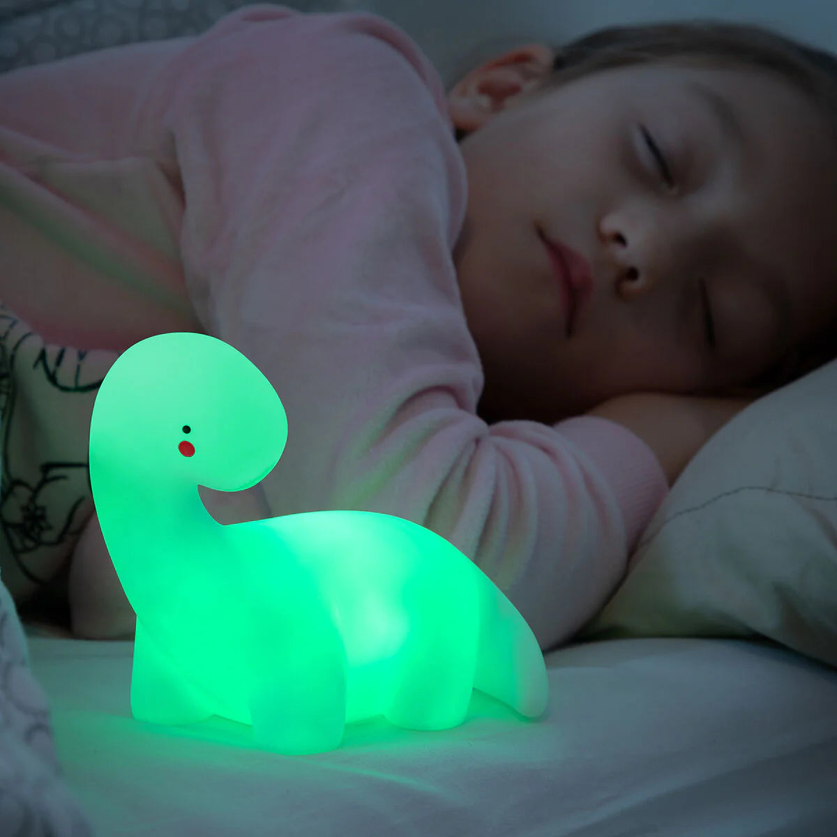 Lightosaurus – Multicolor LED-Dinosaurierlampe – Sanfte Lichtfreude & Ruhe