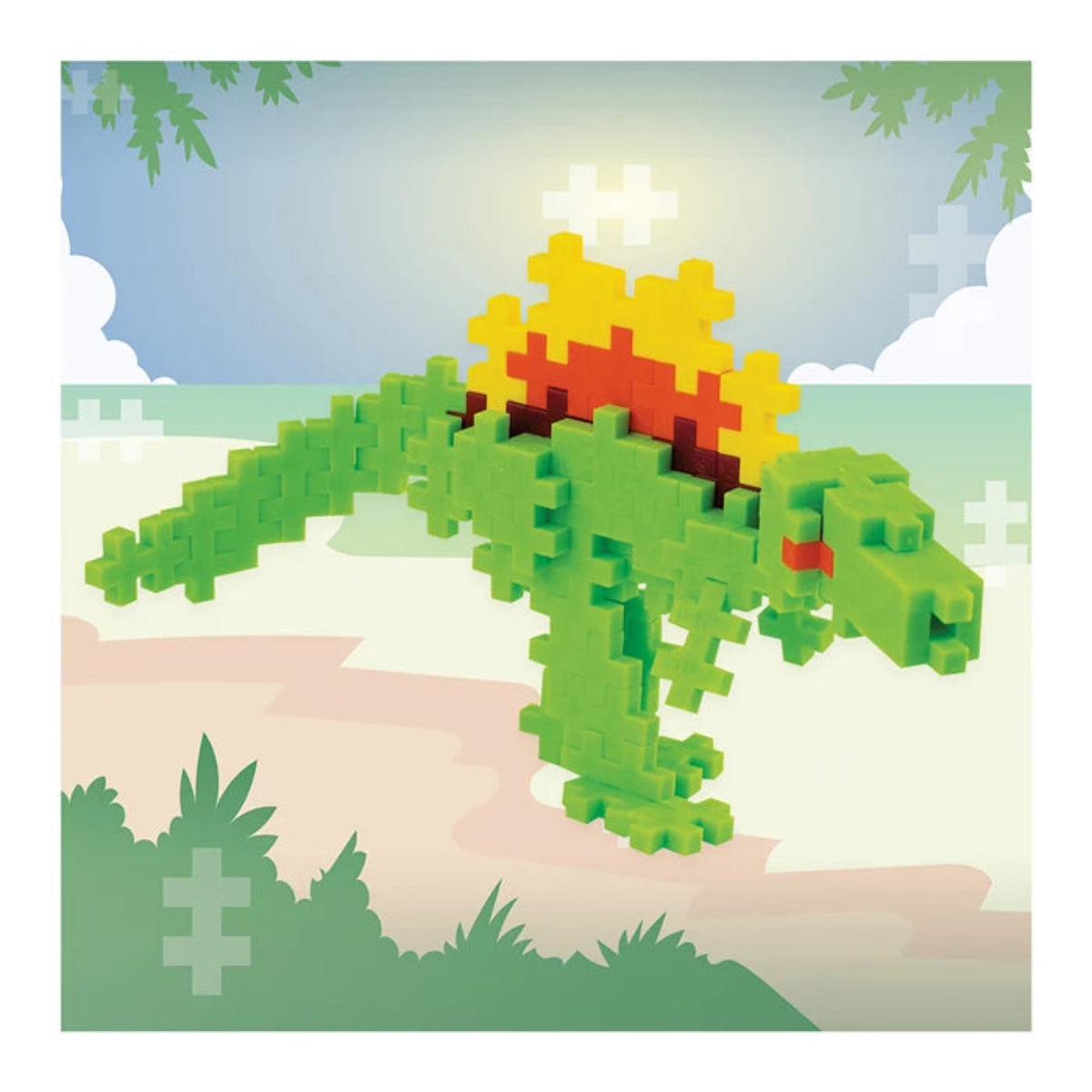 Plus-Plus Kreativ-Bausteine Spinosaurus - 100 Teile im praktischen Reisebehälter