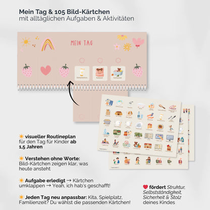Tagesplan Love mit Plättchen