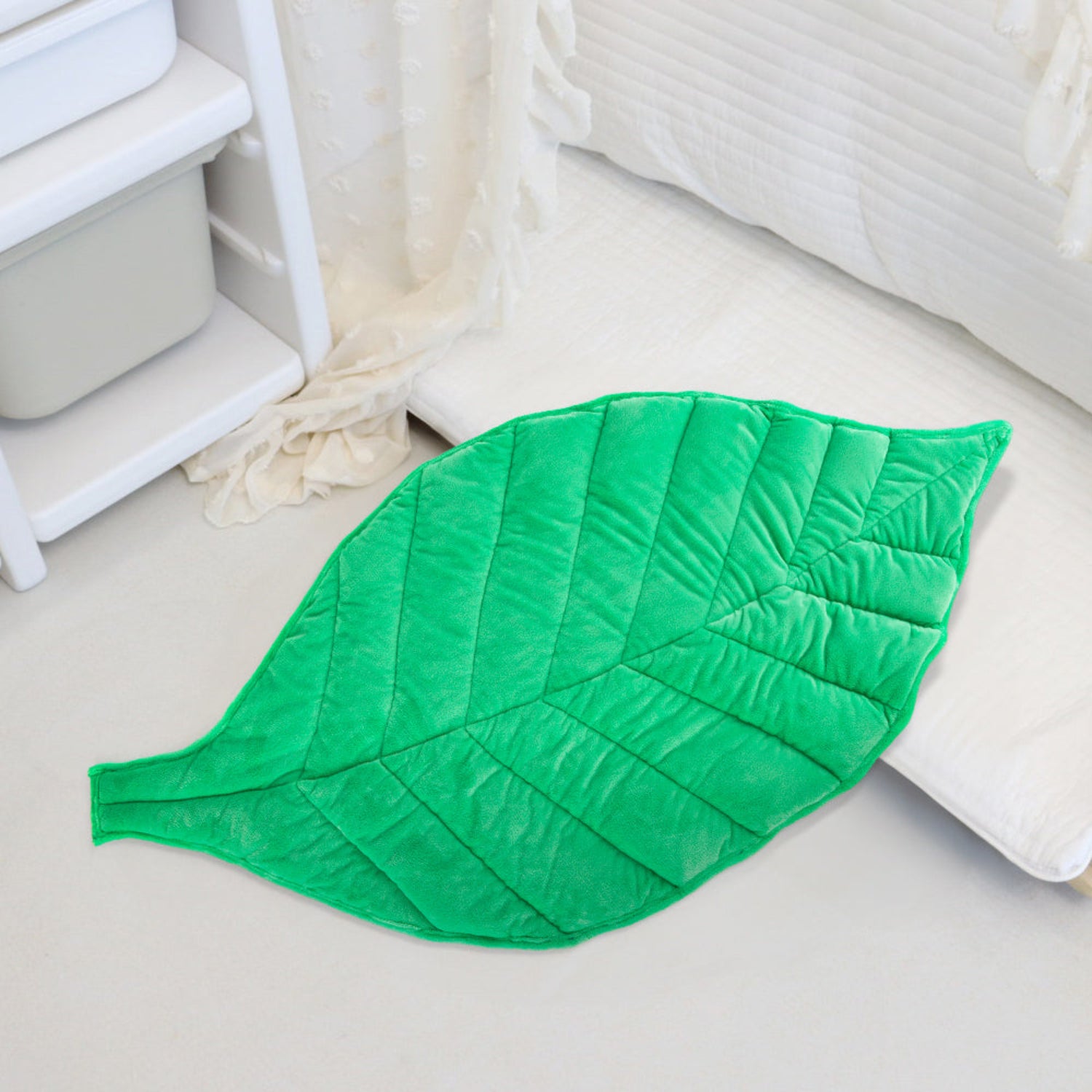 Gewichtsdecke grünes Blatt Nahaufnahme