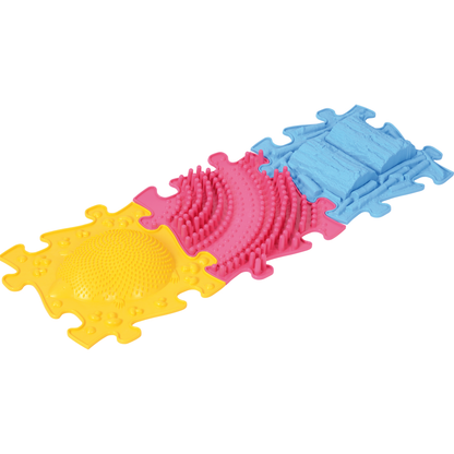 Matten gelb, rosa, blau