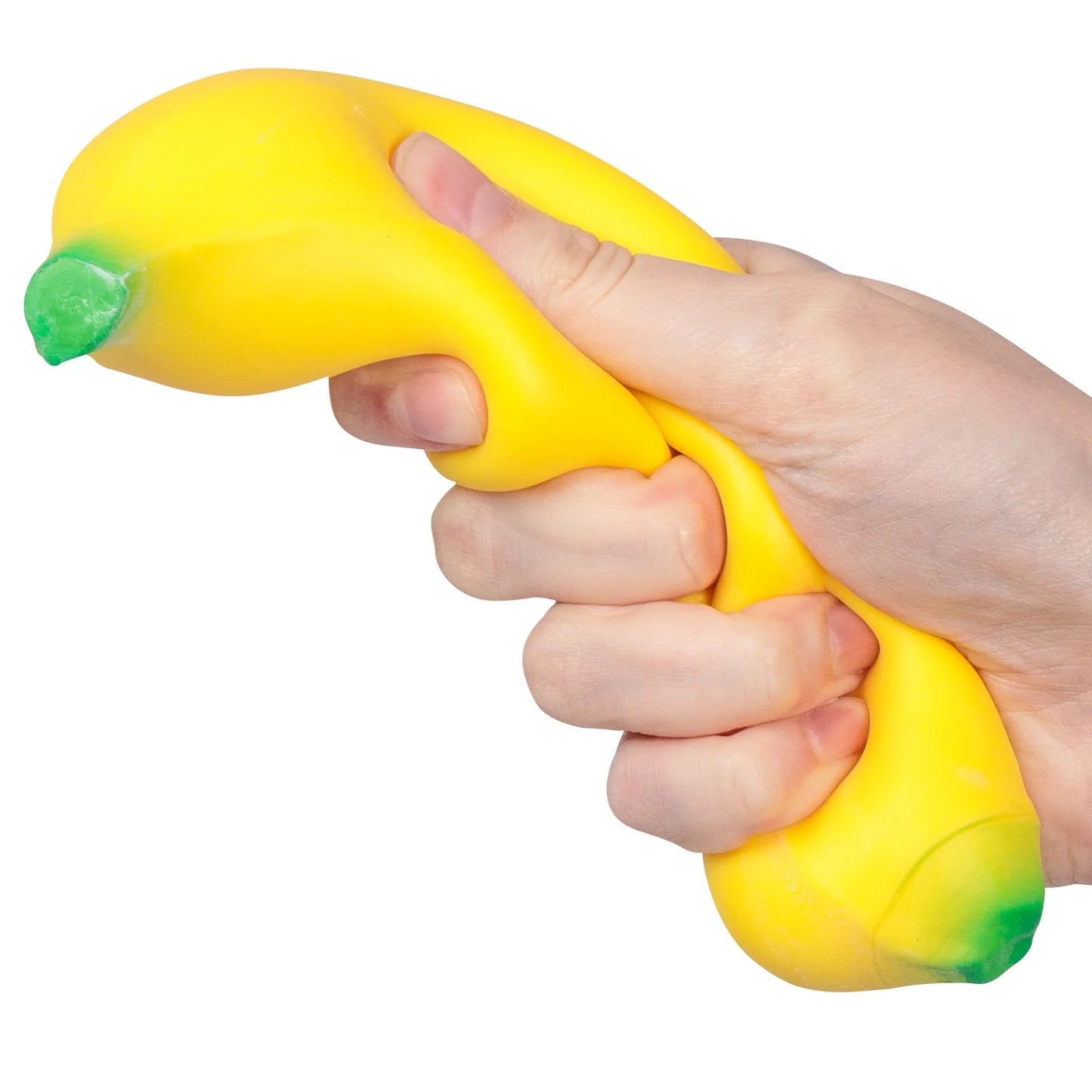 Stressbanane wird gedrückt
