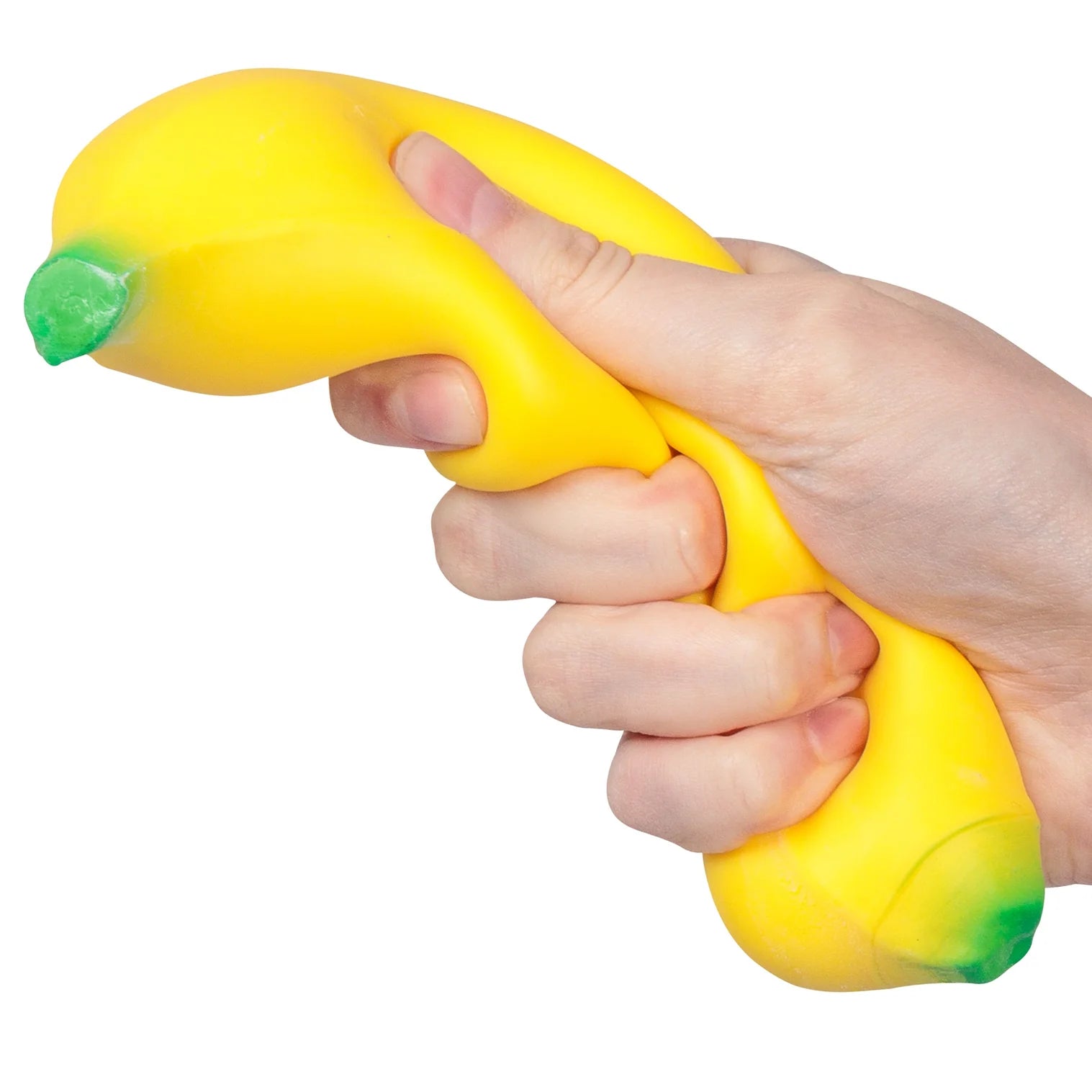 Stressbanane wird gedrückt