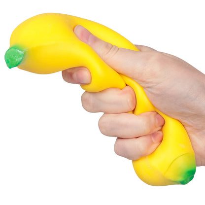 Stressbanane wird gedrückt