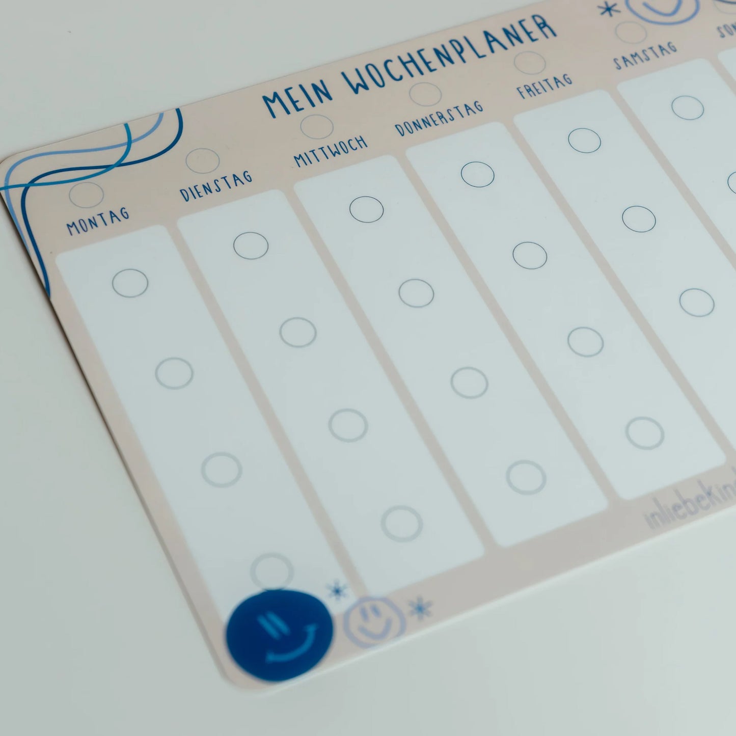 leerer Wochenplaner smiley