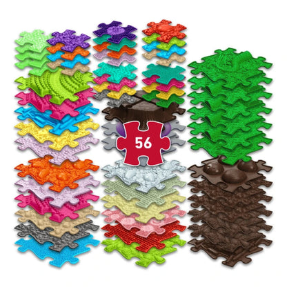 56 teiliges Mattenset, bunt