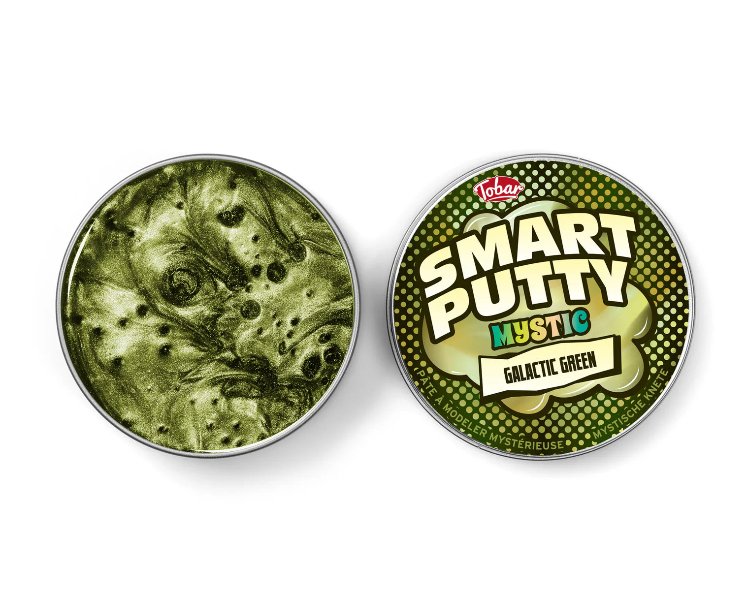 grüne Knete in Dose