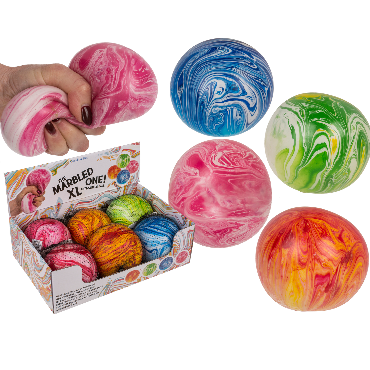 Alle Bälle mit Verpackung