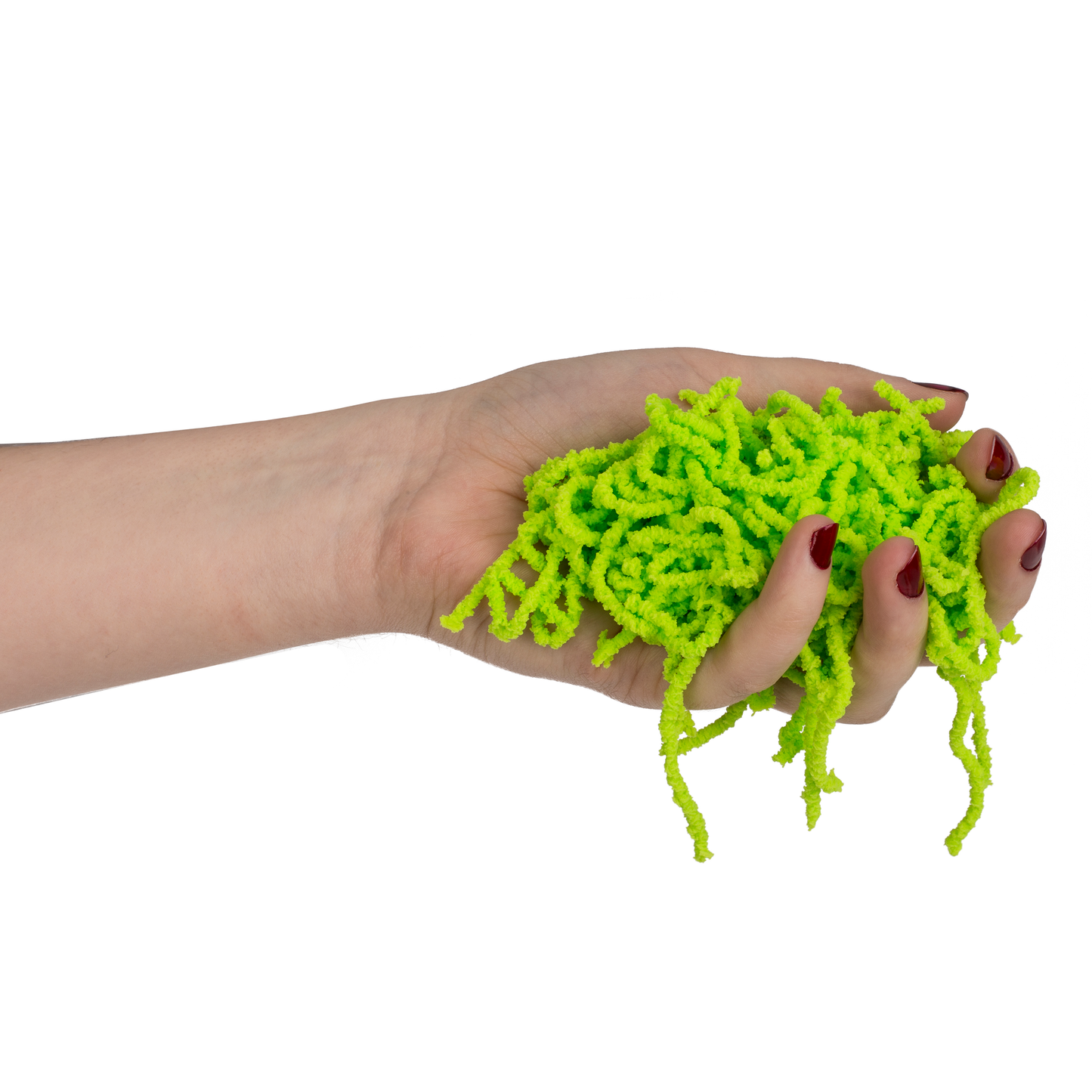 grüne Würmer in Hand