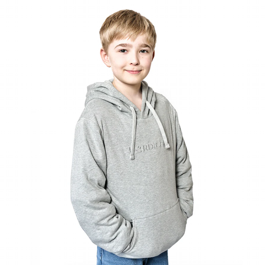 seitlich Kind mit grauem pullover