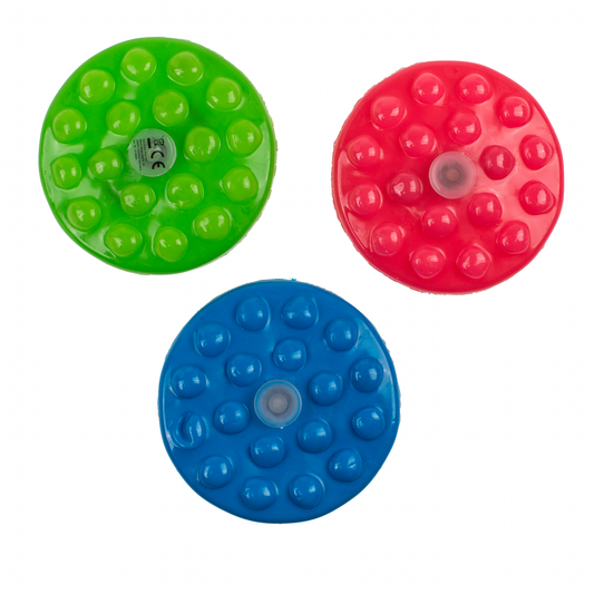 Nahaufnahme drei bunte Ufos