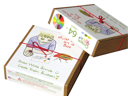 Crayon Rocks – Schachtel mit 64 Sojawachsmalstiften für kreatives & feinmotorisches Lernen