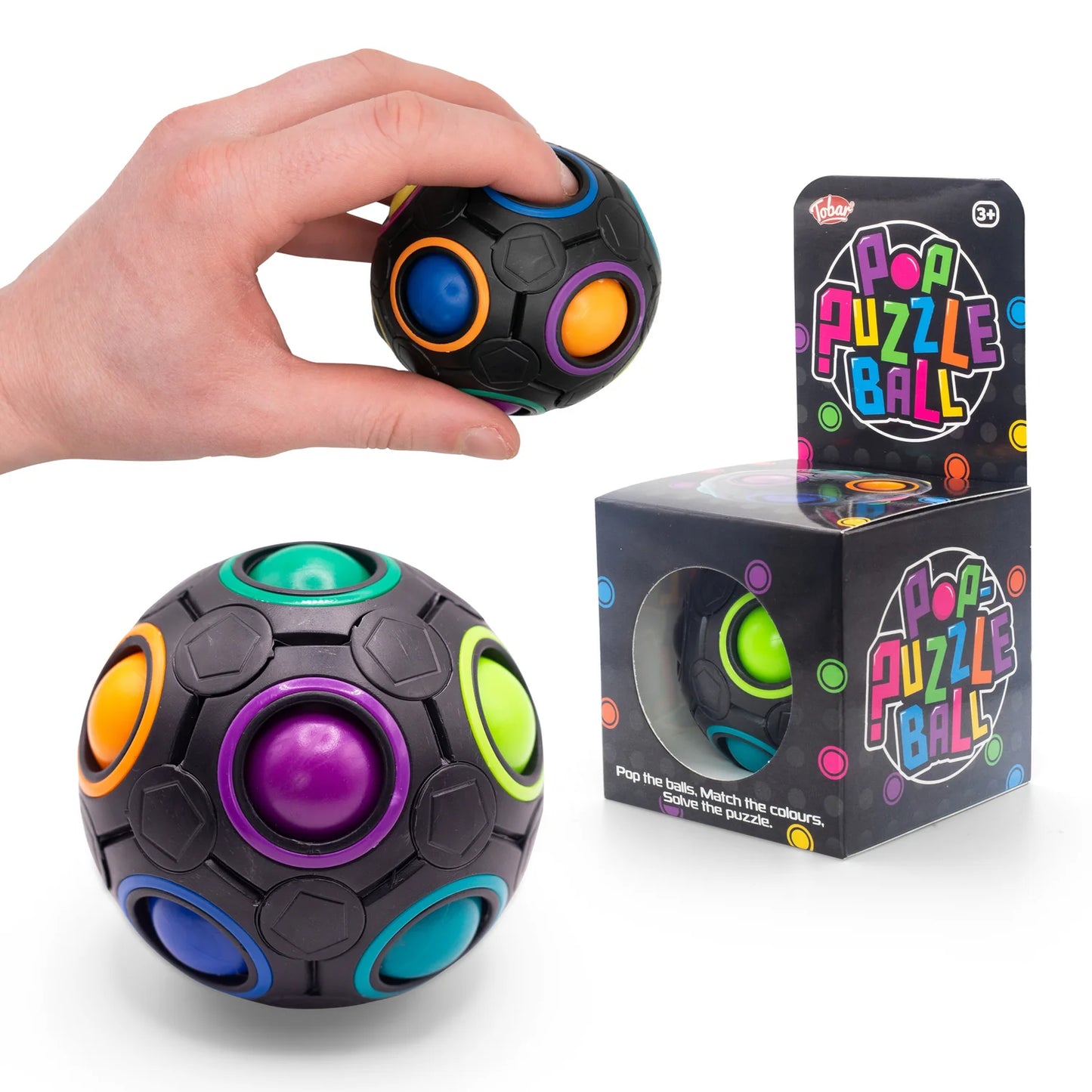 Puzzleball mit Verpackung