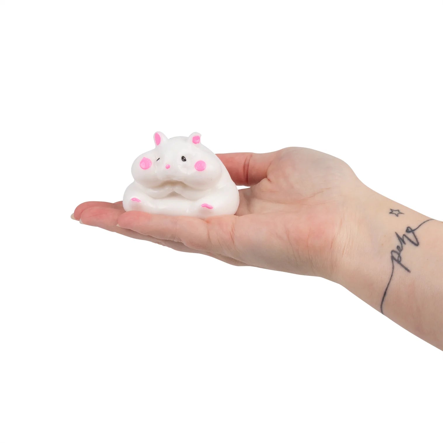 Hamster sitzt auf Hand