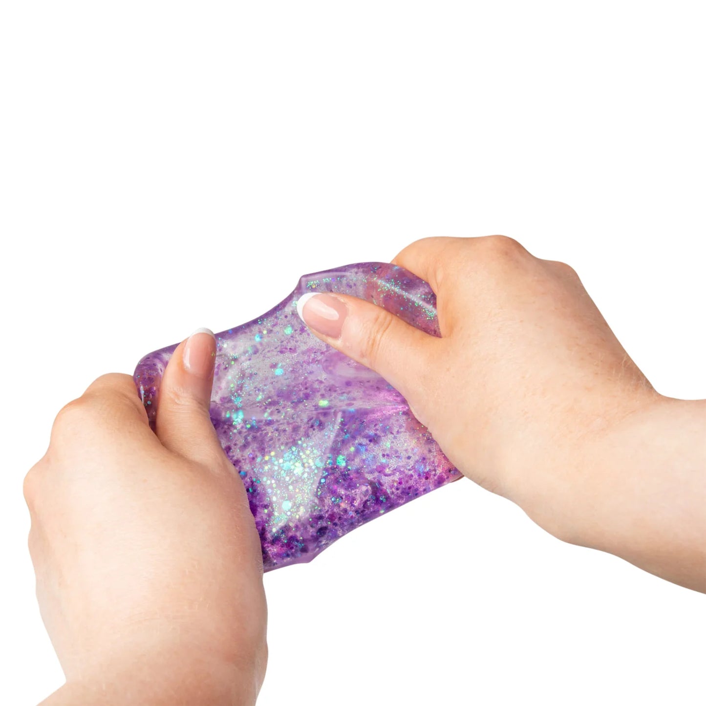 Hände stretcht den Würfel