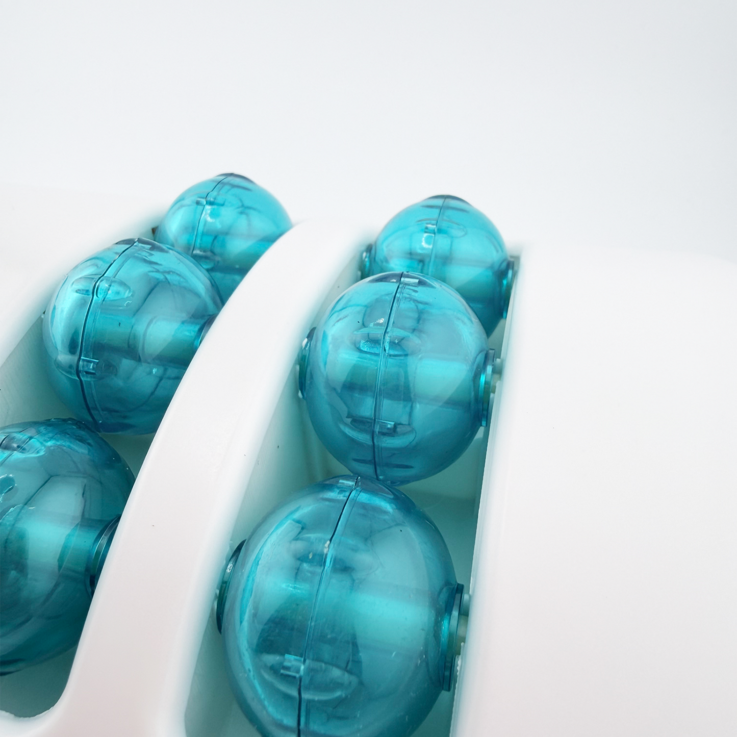 Nahaufnahme blaue Rollen