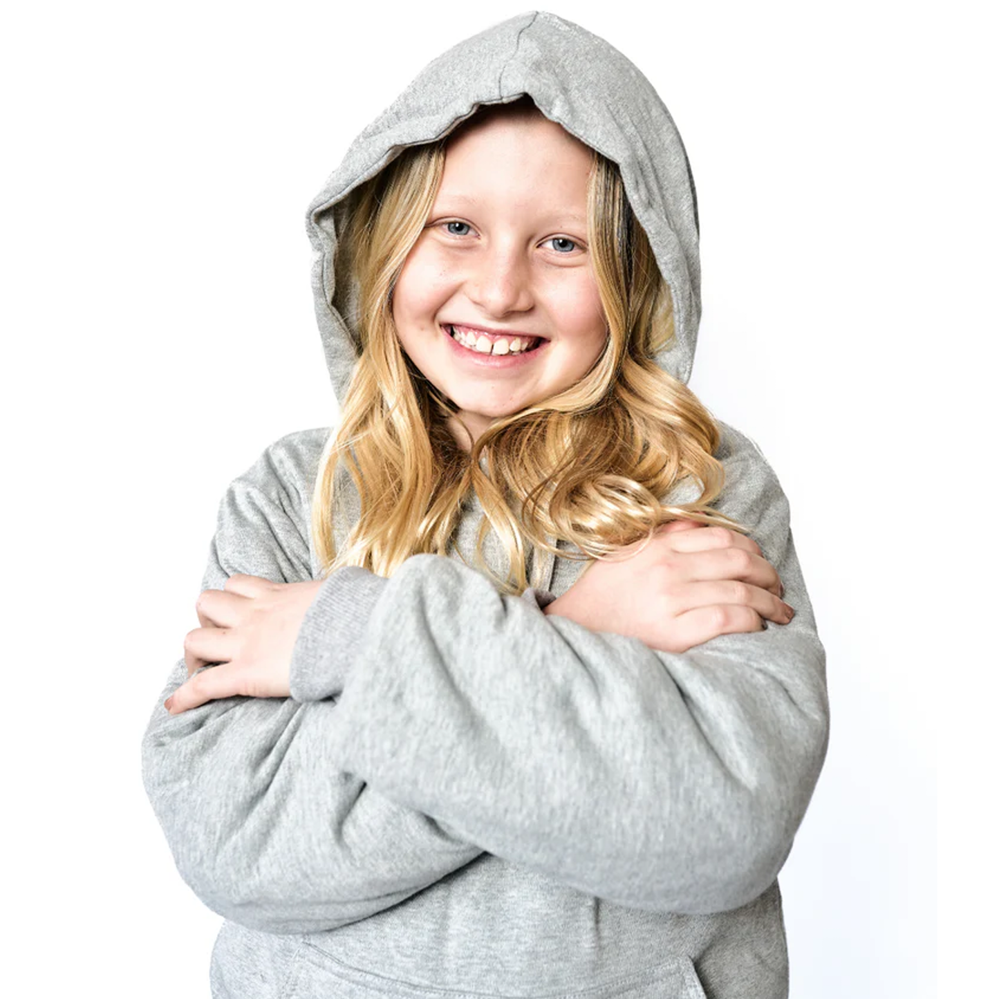 Kind umschließt sich mit Hände