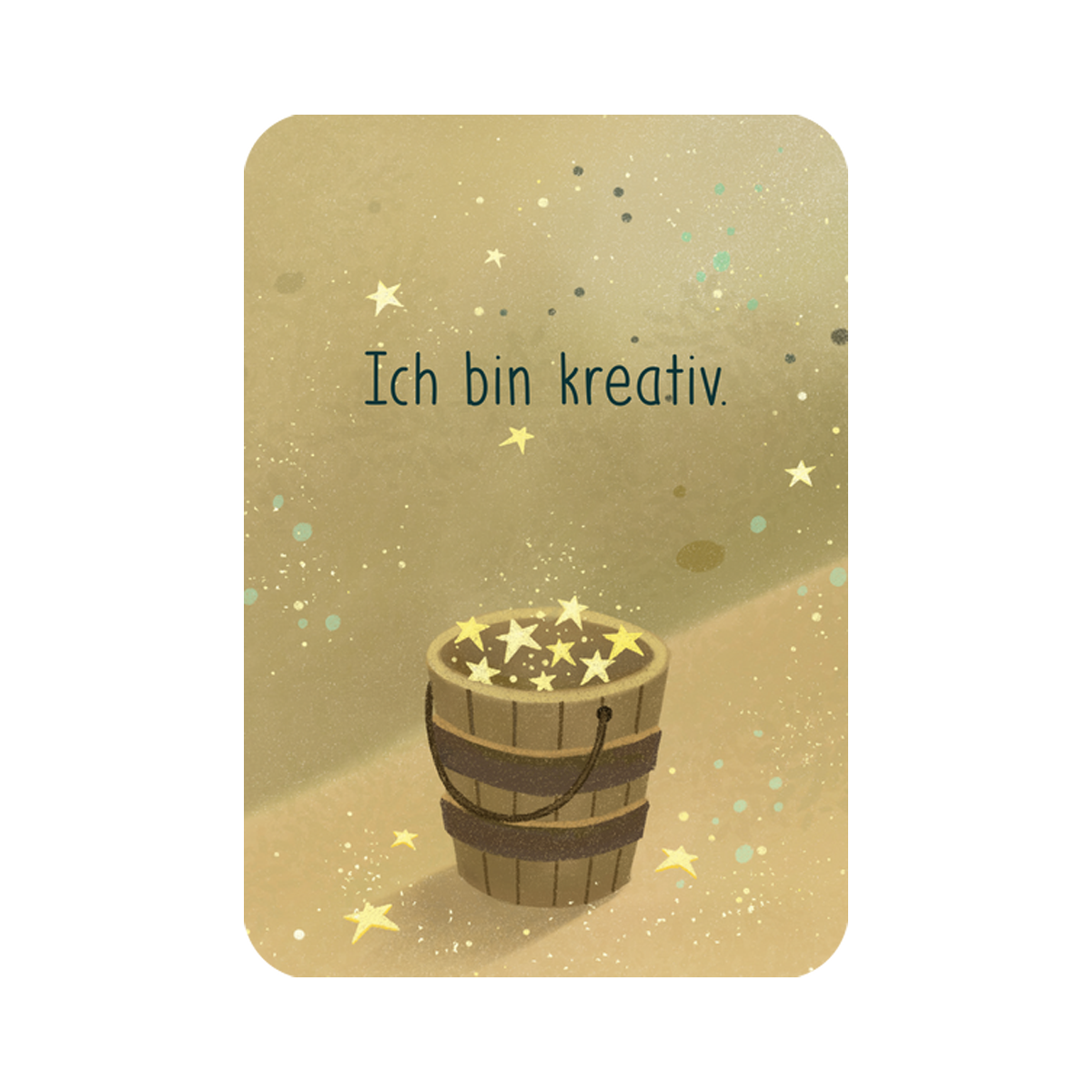 Karte mit "Ich bin kreativ"