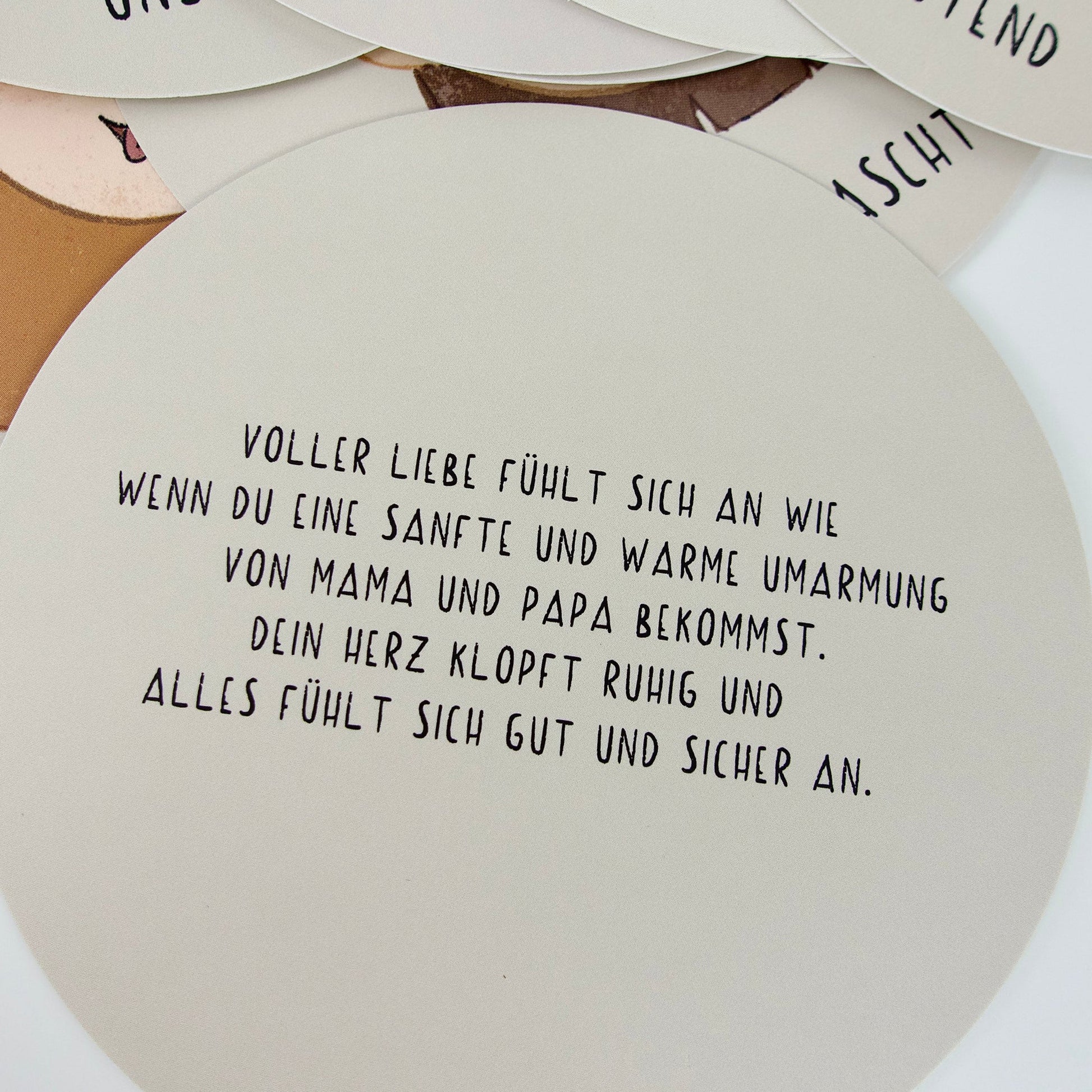 Rückseite Karte mit Text