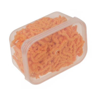 orange Würmer in Dose