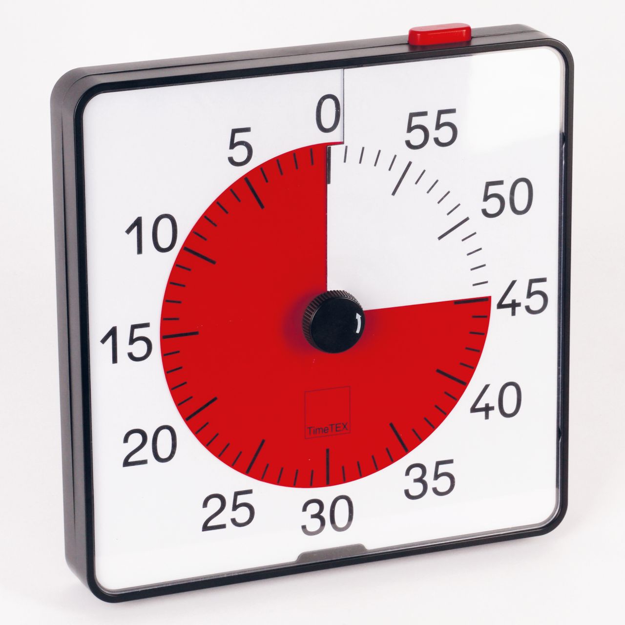TimeTEX Timer „Countdown“ XL – 32×32 cm – Lautlos, klar & extra gut sichtbar