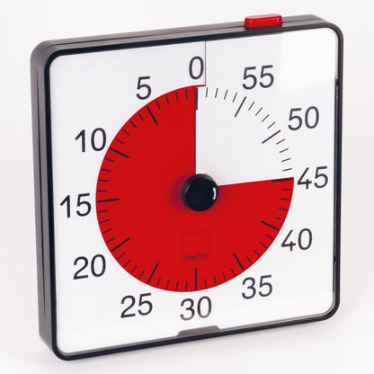 TimeTEX Timer „Countdown“ XL – 32×32 cm – Lautlos, klar & extra gut sichtbar