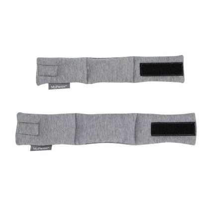 Zwei Größen der Armbänder grau