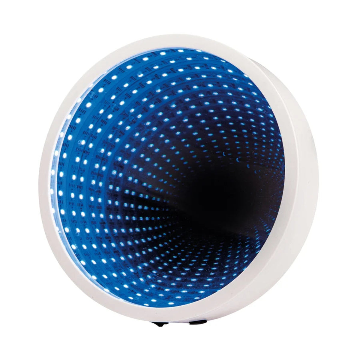 Unendlichkeitssiegel mit blauem Licht, Rahmen weiß