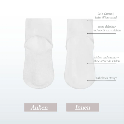 Beschreibung an den Socken, Material