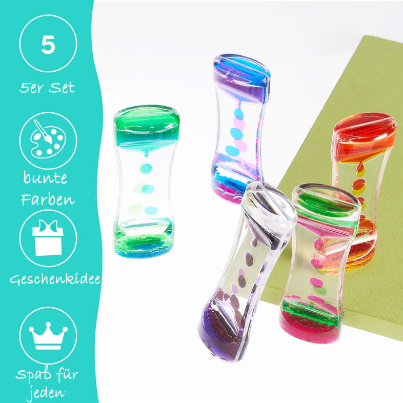 Buntes Liquid Motion Spiel 5er Set - Übersicht