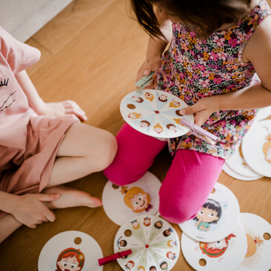 Kinder mit Gefühlsrad