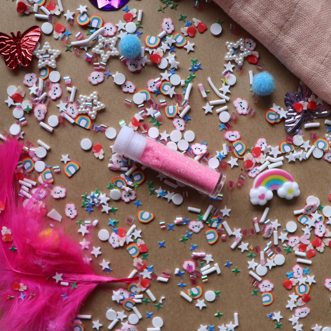 DIY Calm Down Bottle Nachfüllset - Rainbow Beispielbild