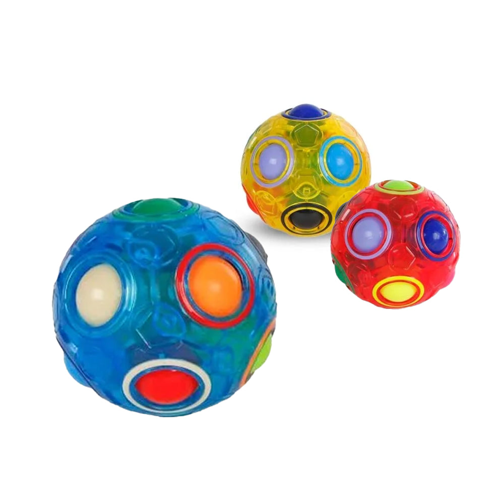 Magic Puzzle Ball, transparent in 3 Farben
