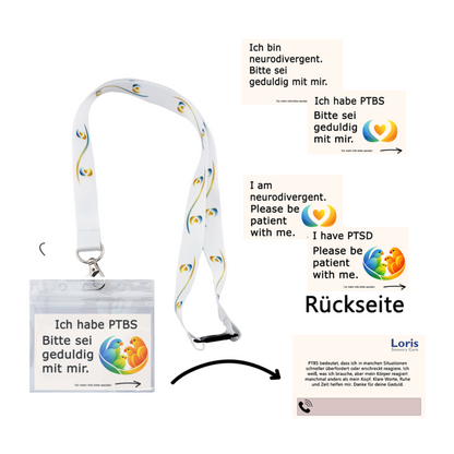 Schlüsselband mit Karten PTBS