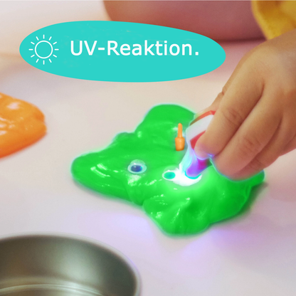 UV Lampe auf Knete