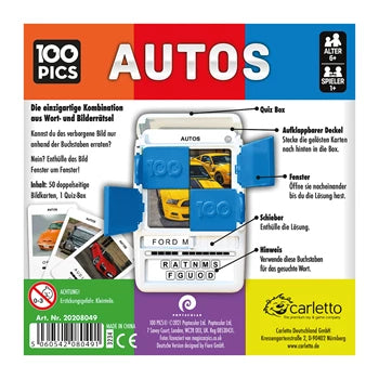 Rätselspiel Autos von 100 Pics - Rückseite