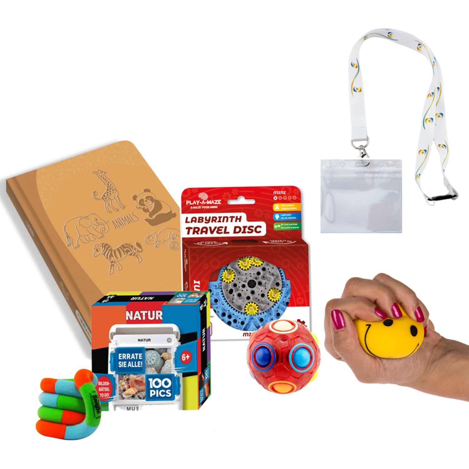 roter Ball und orangener Tangle