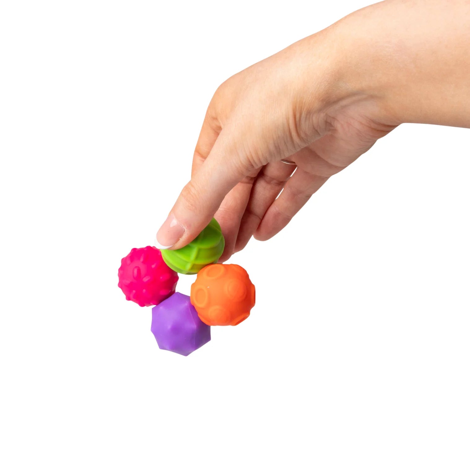 Hand hält Kugeln