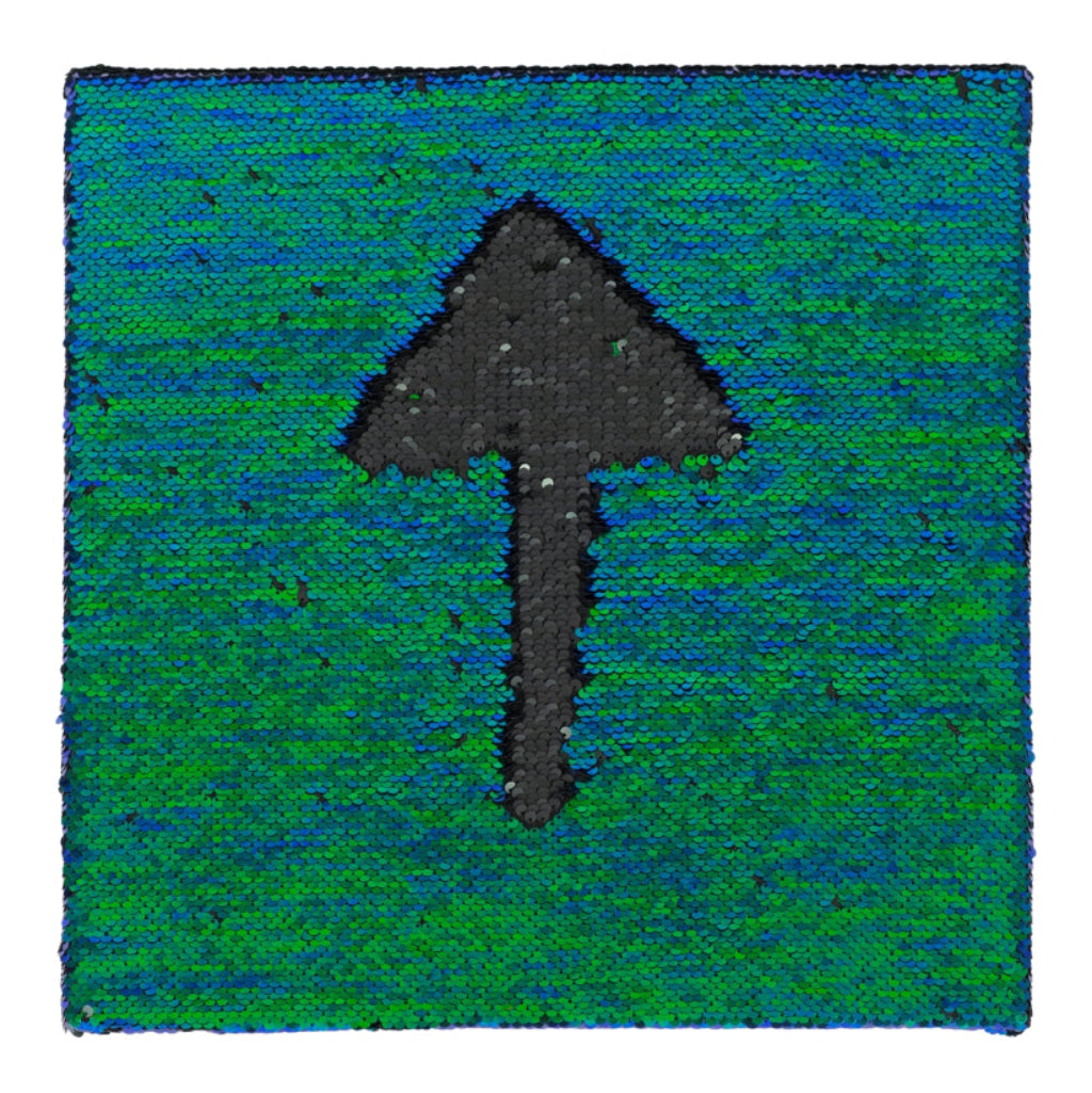 Sensorische Paillettentafel - Blau-grün Schwarz