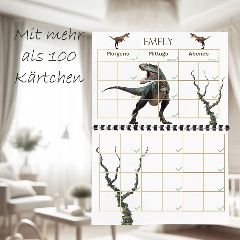 Tagesplan für Kinder - Dinosaurier